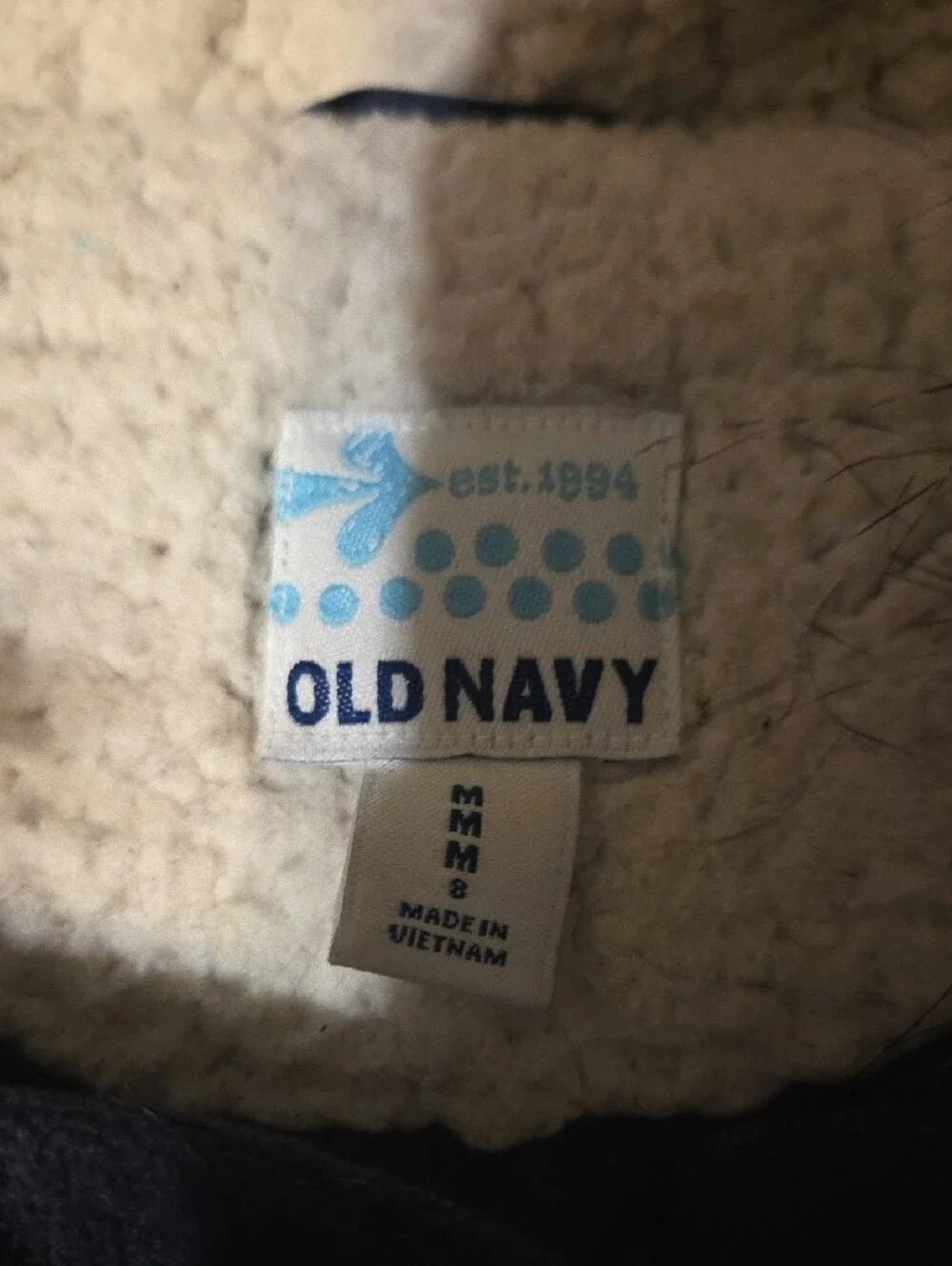 Old Navy Navy Girls' Pea Coat with Faux-Fur Hood and Tan Toggle Accents
